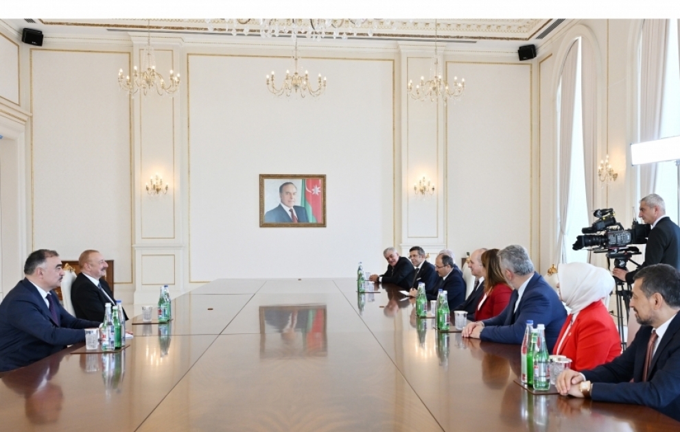 Prezident İlham Əliyev Türkiyə Böyük Millət Məclisinin sədrini qəbul edib