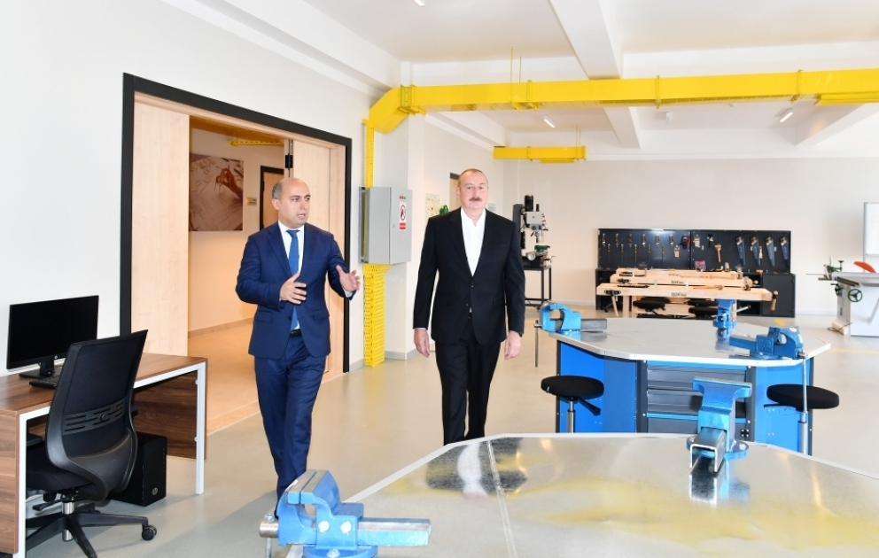 President Ilham Aliyev attended opening of Jalilabad State Vocational Education Center