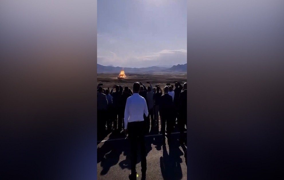 Azərbaycanın səfirləri Ağdamda minanın partladılma anını belə izlədilər