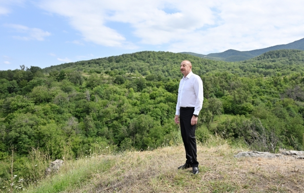 President Ilham Aliyev visited liberated Chanagchi and Sighnag villages of Khojaly district