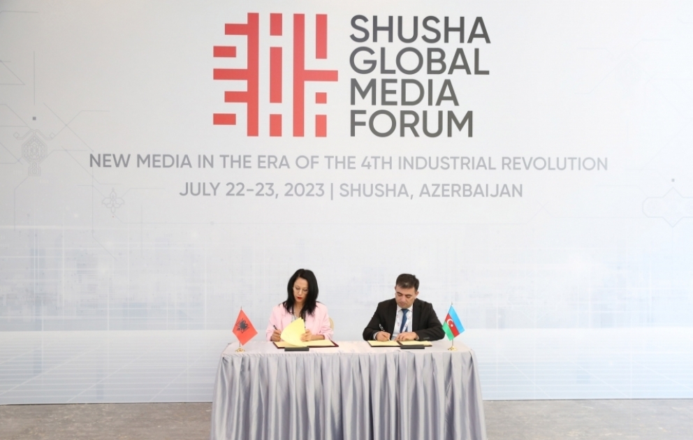 Globales Medienforum in Schuscha: AZERTAC unterzeichnet Vereinbarungen mit drei ausländischen Nachrichtenagenturen