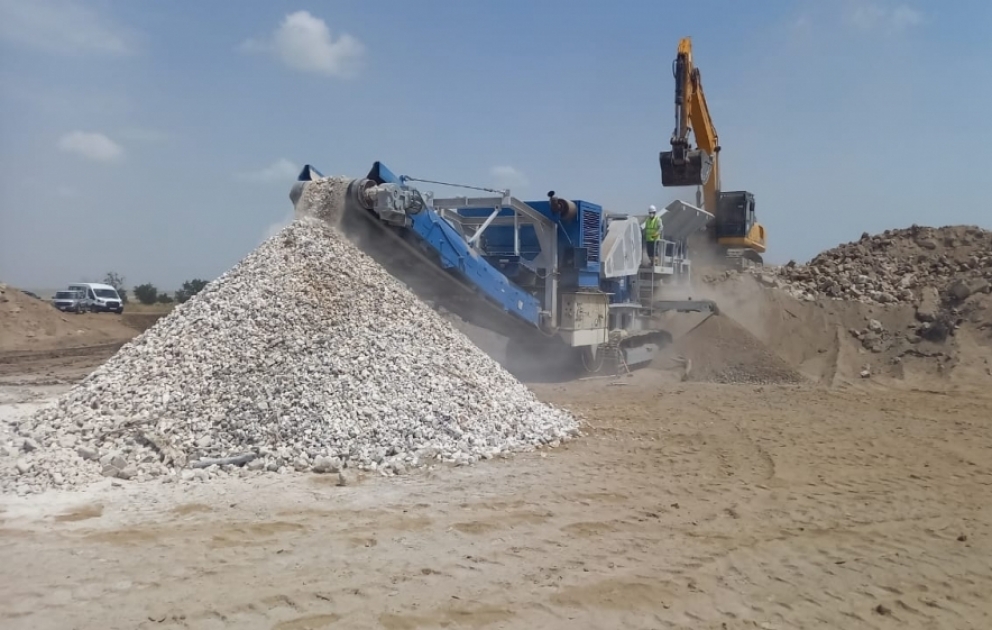 Azərbaycanda ilk dəfə Qarabağda tikinti tullantıları təkrar emal olunur