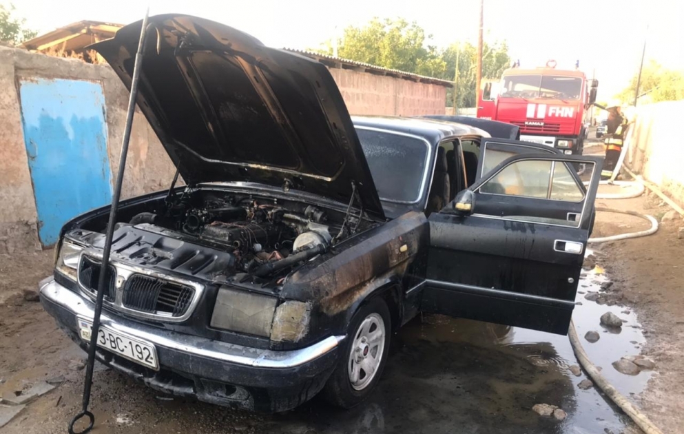 Sədərək rayonunda "Volqa" markalı minik avtomobili yanıb