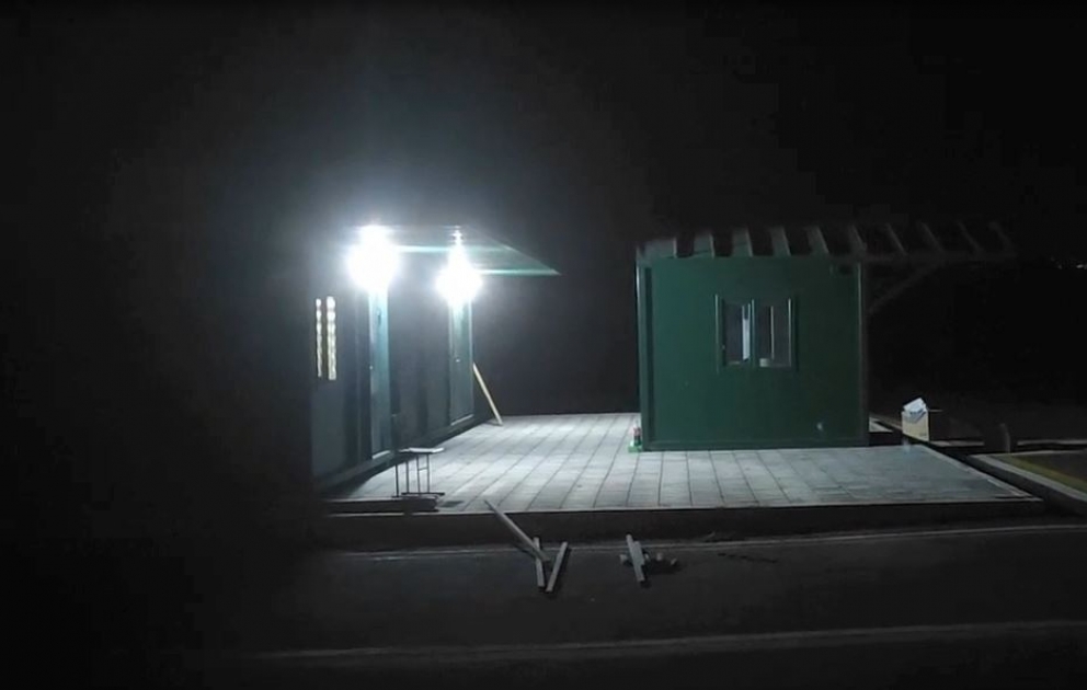 Ağdam-Xankəndi yolundakı polis postuna işıq çəkildi