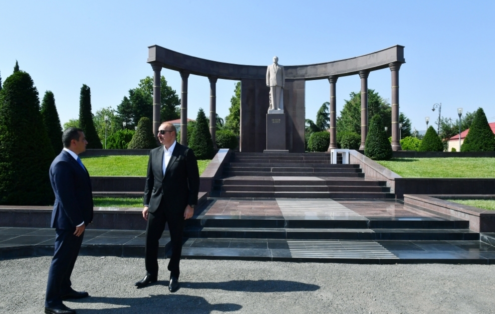 Prezident İlham Əliyev Şəmkir rayonuna səfər edib