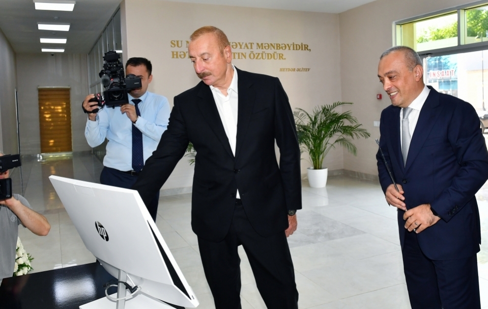 Qazax şəhərinin su təchizatı və kanalizasiya sistemləri istismara verilib