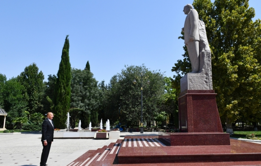 Prezident İlham Əliyev Samux rayonuna səfər edib