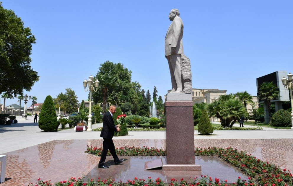 Azərbaycan Prezidenti İlham Əliyev Bərdə rayonuna səfər edib