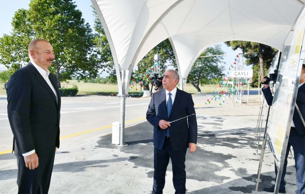Le président Ilham Aliyev participe à l’ouverture de la route Garapapag-Tchaïly