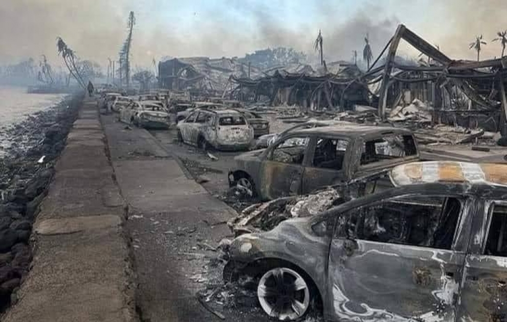 Havay adalarının Maui kurortunun sahillərini güclü meşə yanğınları külə çevirib