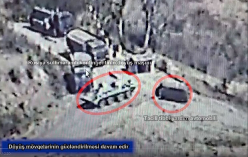 Ambulances used by Armenians illegally carry mass weapons in Azerbaijan's Karabakh