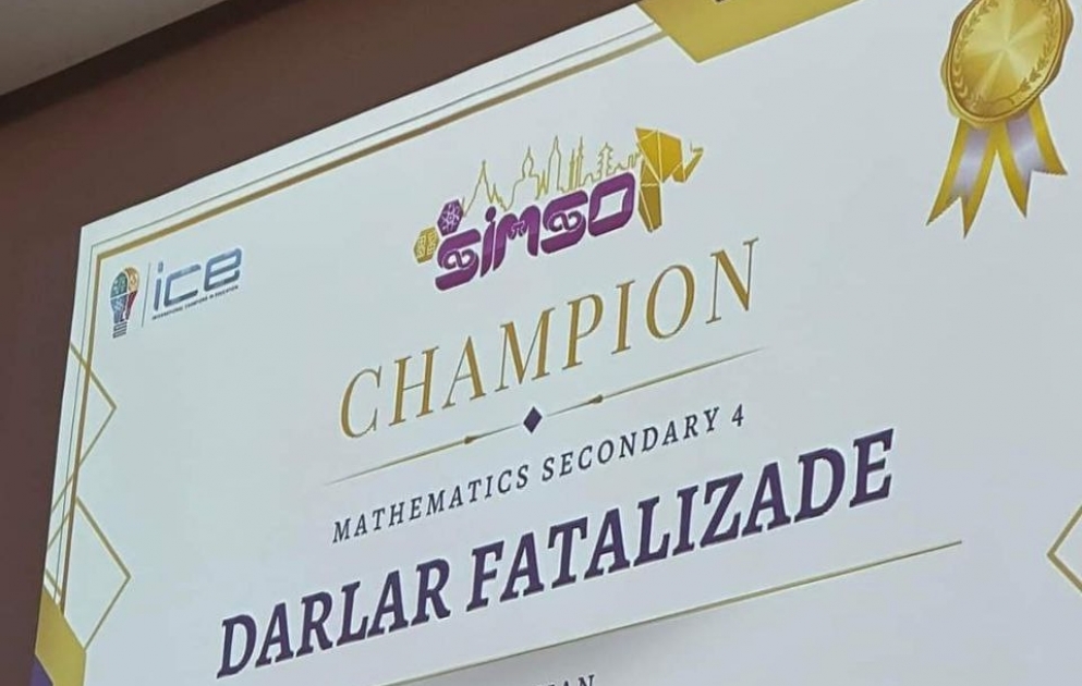 Oğuz məktəblisi Beynəlxalq Olimpiadanın qızıl medalını və kubokunu qazanıb