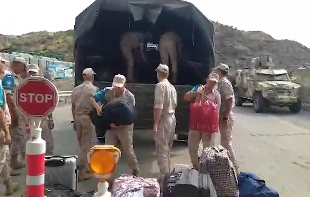 Persons with Russian citizenship supporting separatism leave Azerbaijan's Karabakh