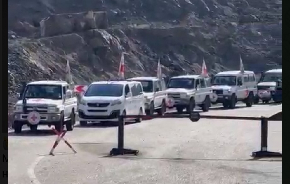 Laçın postu bu dəqiqələrdə: Xankəndi - Gorus istiqamətində keçid gözləyən BQXK-nın avtomobil karvanı