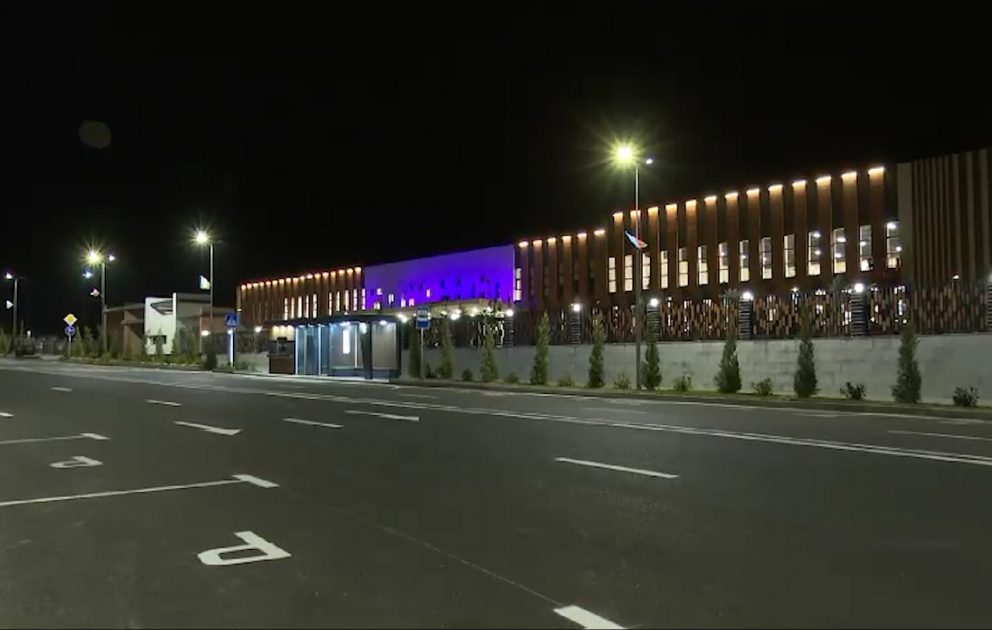 Night footage of Fuzuli city