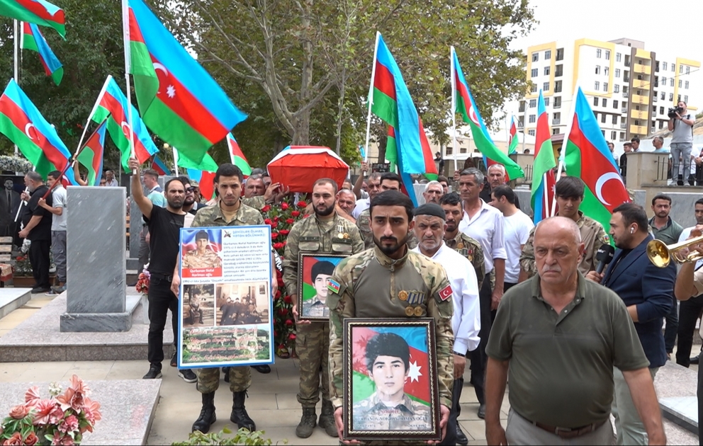 İtkin şəhidimizin qalıqları dəfn edildi