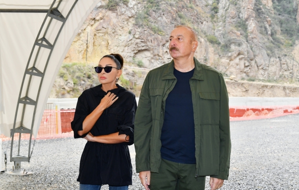President Ilham Aliyev viewed construction progress of “Istisu” mineral water bottling plant and “Istisu” Treatment and Recreation Complex