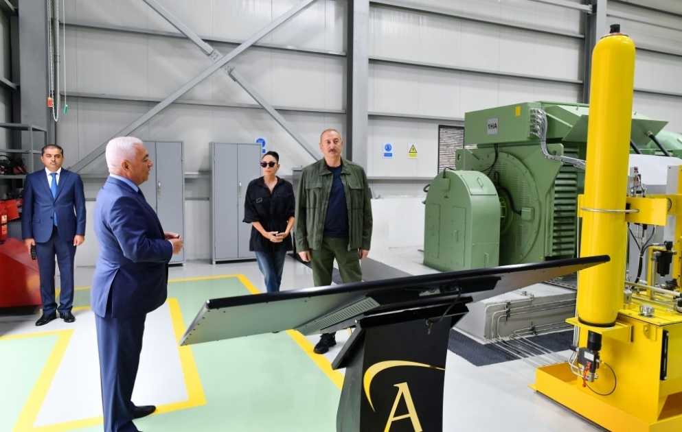Déplacement du président Ilham Aliyev et de la première dame Mehriban Aliyeva dans la région de Kelbédjer  Inauguration de la petite centrale hydroélectrique « Soyuqbulaq » à Kelbédjer