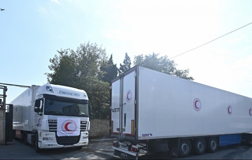 Aserbaidschanischer Roter Halbmond schickt humanitäre Hilfe für in Karabach lebende Einwohner armenischer Herkunft