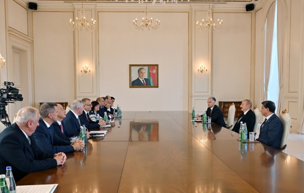 President Ilham Aliyev received delegation led by Speaker of National Council of Slovakia