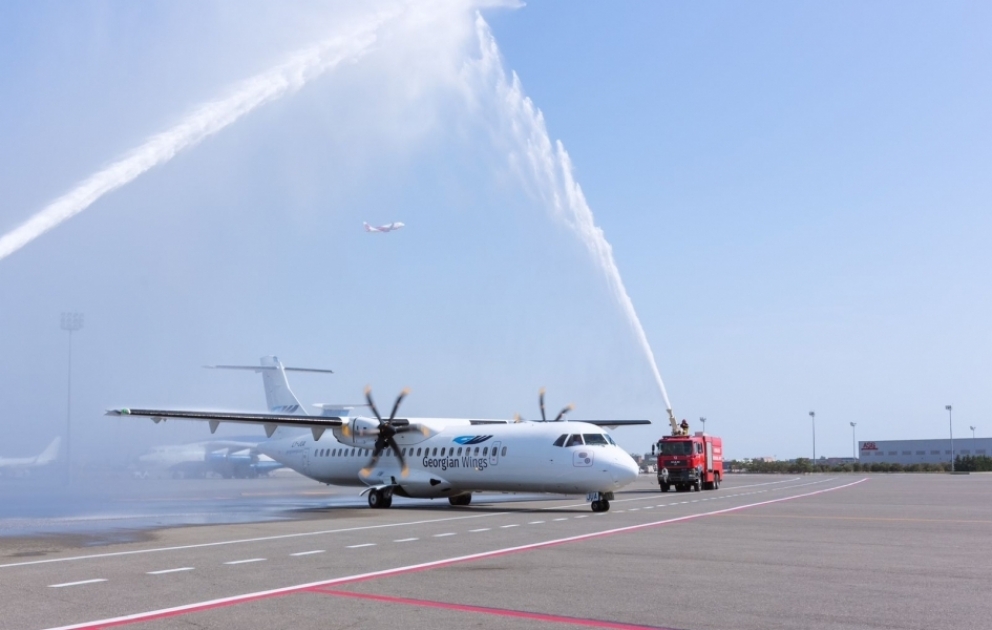 Heydər Əliyev Beynəlxalq Aeroportu “Georgian Wings” aviaşirkətinin ilk reysini qəbul edib