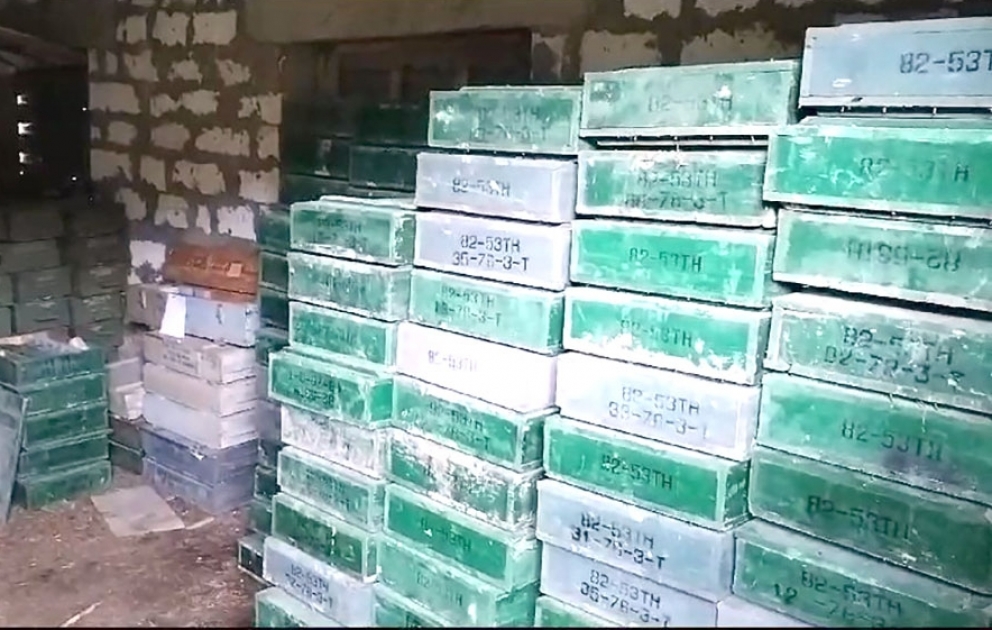 Qozlukörpü yaşayış məntəqəsi ərazisindəki mülki təyinatlı obyektdə sursat anbarı aşkar olunub
