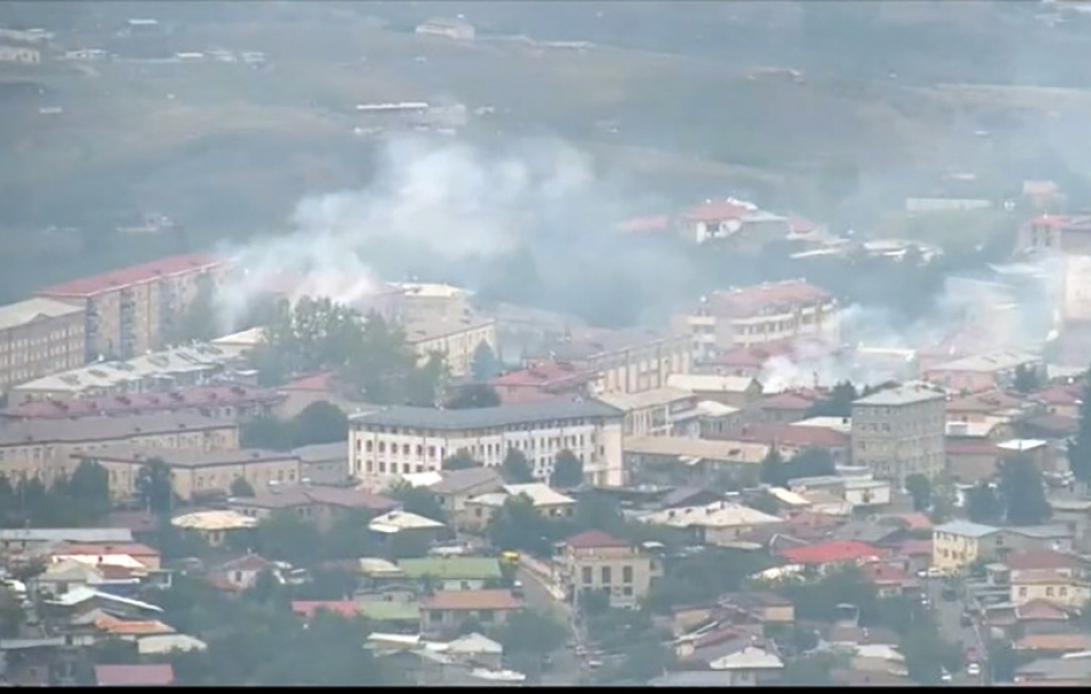 Azerbaijan’s Ministry of Internal Affairs: Deliberate fires set in Khankendi