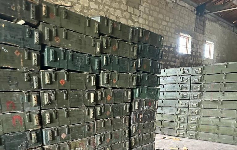 Armory warehouse of Armenian illegal armed groups detected in Azerbaijan's Khojaly