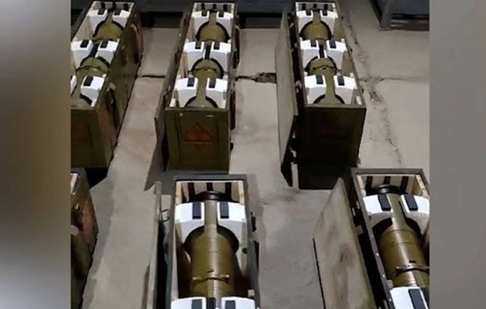 Azerbaijan Army Units detect weapons and ammunition at the next civilian facility in the Karabakh region