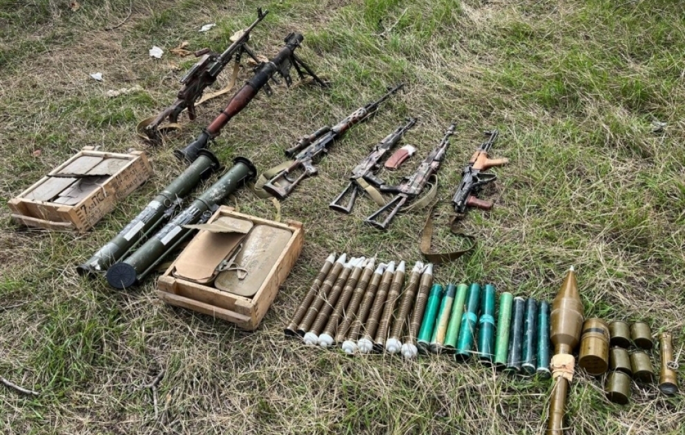 Azerbaijan Army Units seized various military equipment, weapons and ammunition in the Aghdam region