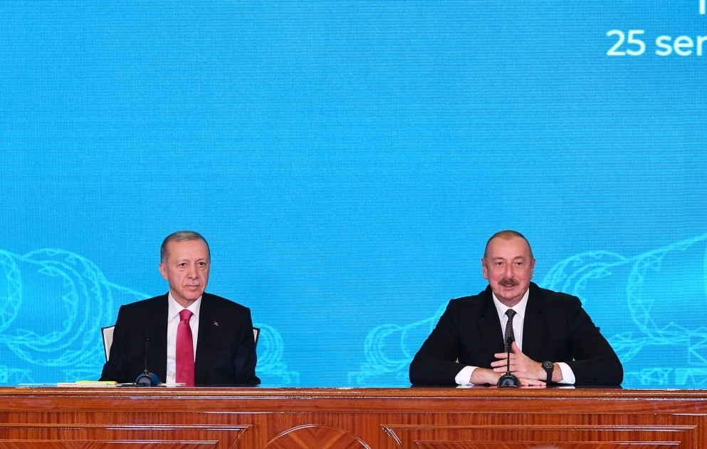 President Ilham Aliyev and President Recep Tayyip Erdogan made press statements