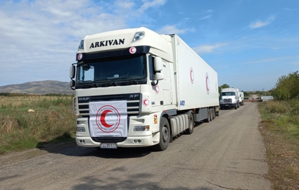 Xankəndiyə növbəti yardım karvanı yola salınıb