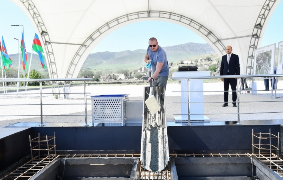 President of Azerbaijan Ilham Aliyev visited Jabrayil district 
Foundation stone was laid for administrative building in city of Jabrayil
