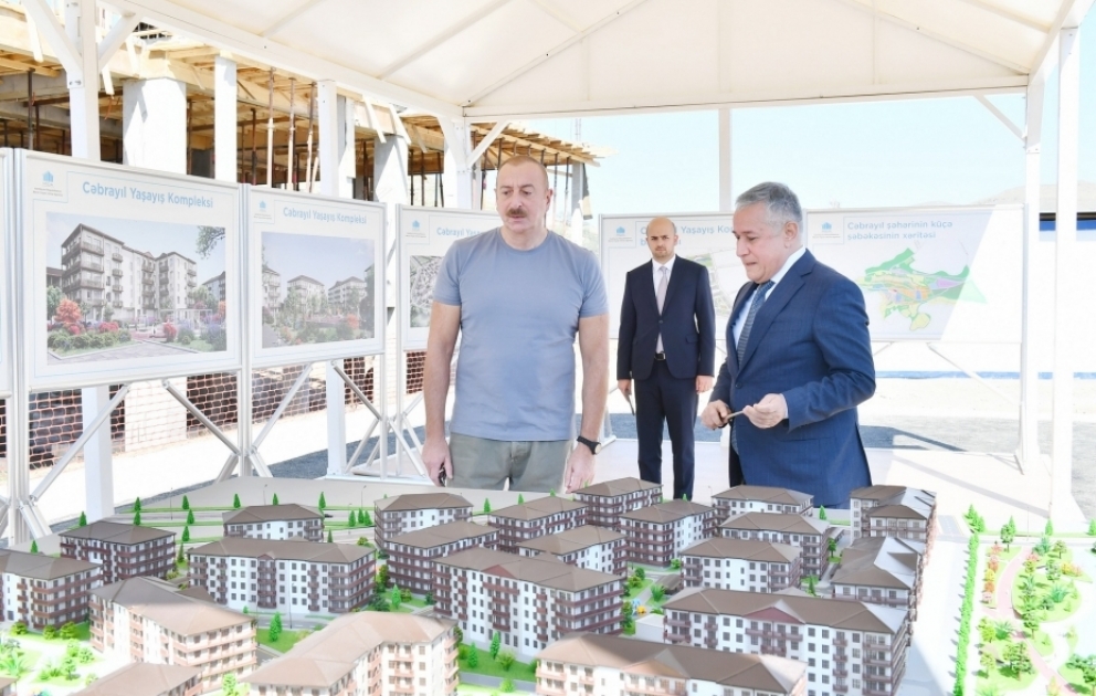 President Ilham Aliyev examined construction progress of Jabrayil Residential Complex