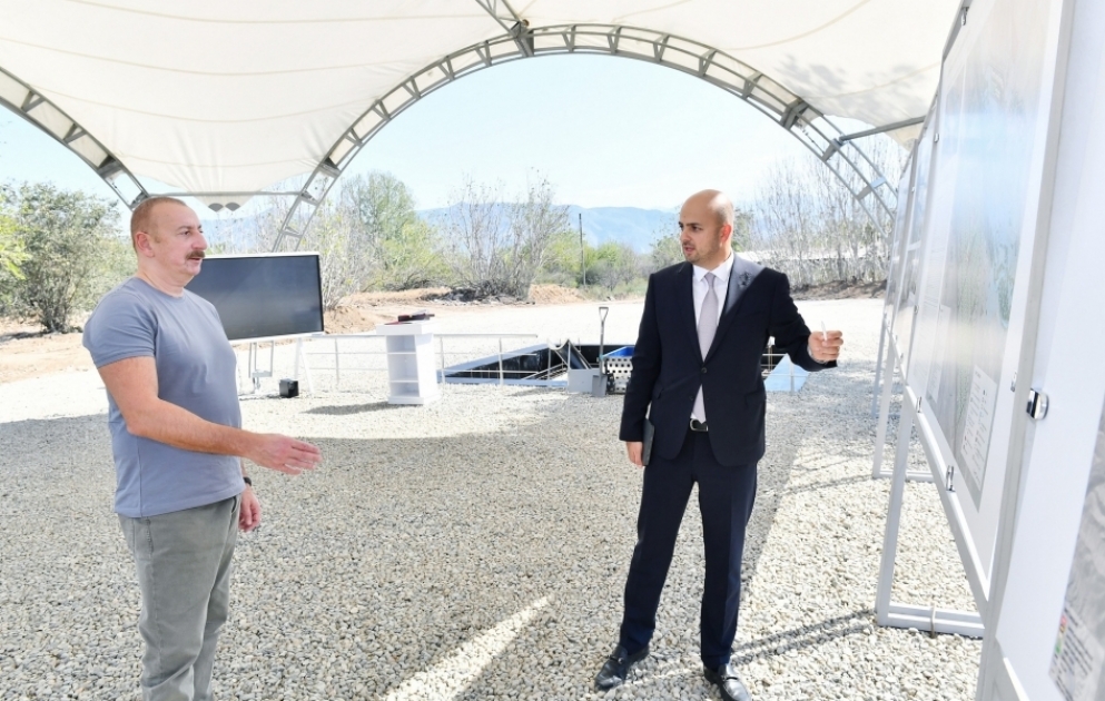 President of Azerbaijan Ilham Aliyev laid foundation stone for Zangilan village