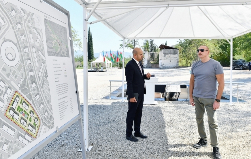 President Ilham Aliyev attended groundbreaking ceremony of 4th residential complex in Zangilan city