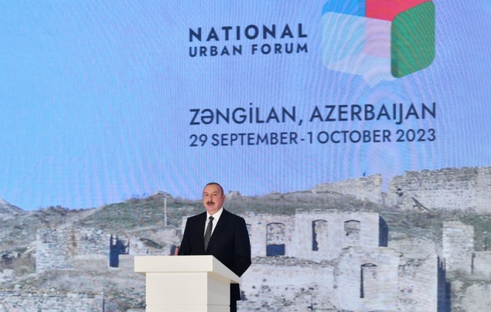 Le 2e Forum urbain national d’Azerbaïdjan entame ses travaux à Zenguilan  Le président Ilham Aliyev prend part à la cérémonie d’ouverture du forum
