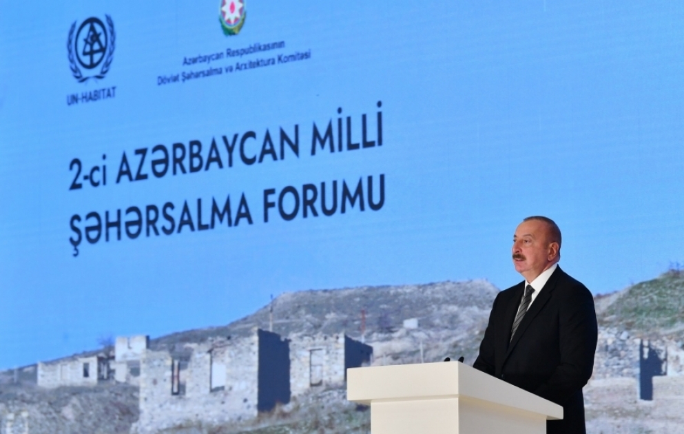 Zəngilanda 2-ci Azərbaycan Milli Şəhərsalma Forumunun açılış mərasimi keçirilib 
Prezident İlham Əliyev forumun açılış mərasimində çıxış edib YENİLƏNİB