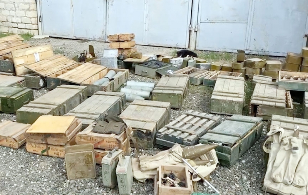 В Агдере конфискованы очередные боеприпасы и боевая техника