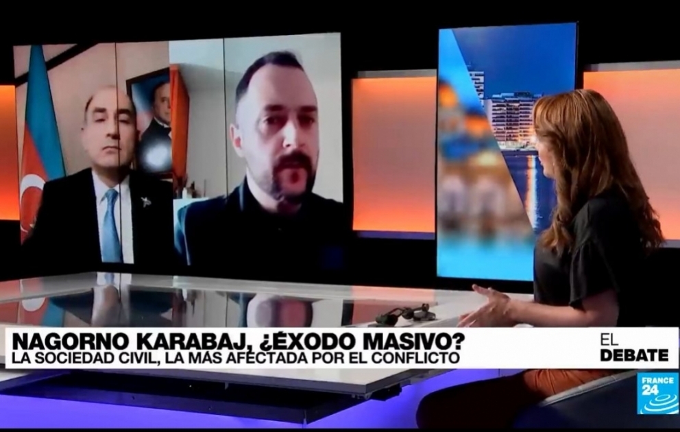 Azərbaycanlı diplomat “France 24” telekanalında Ermənistanı riyakarlığa son qoyaraq sülh masasına oturmağa çağırıb