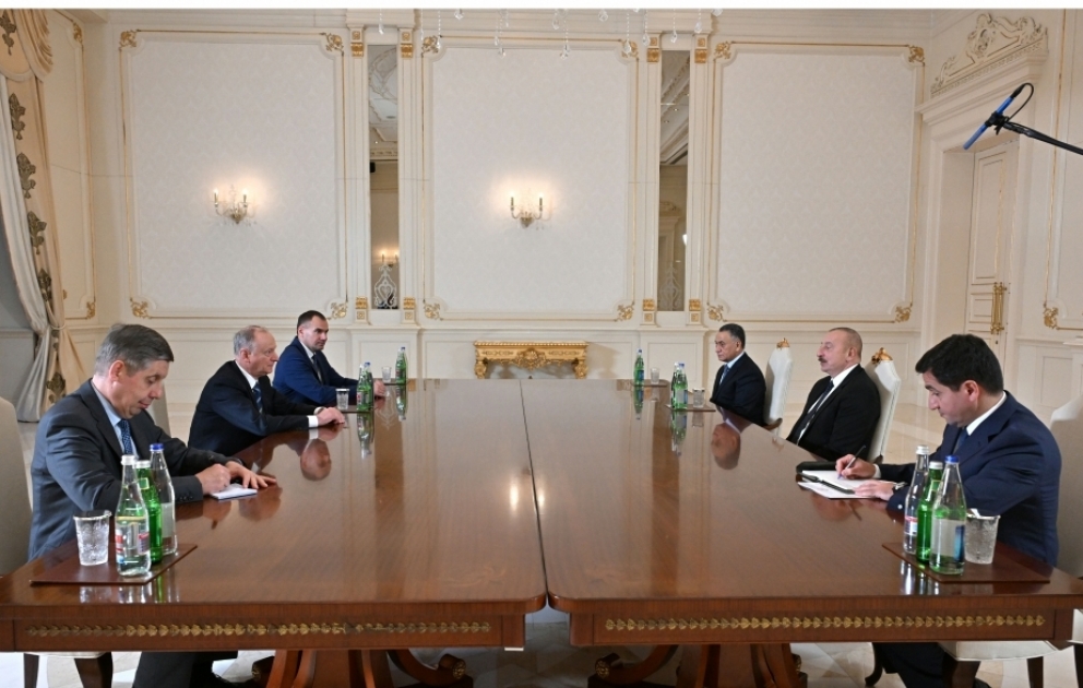 Präsident Ilham Aliyev empfängt Sekretär des Sicherheitsrats der Russischen Föderation