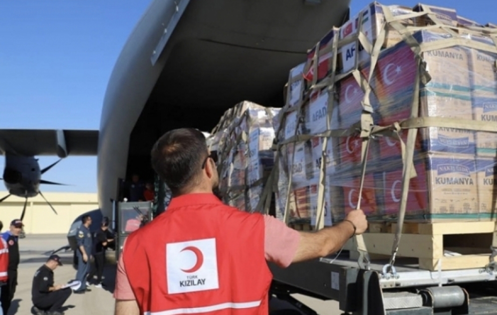 Türkiyədən Qəzzaya yardım aparan üçüncü təyyarə Misirə yola düşüb