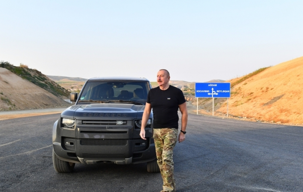 Ağdam-Füzuli avtomobil yolunun tikintisi ilə tanışlıq