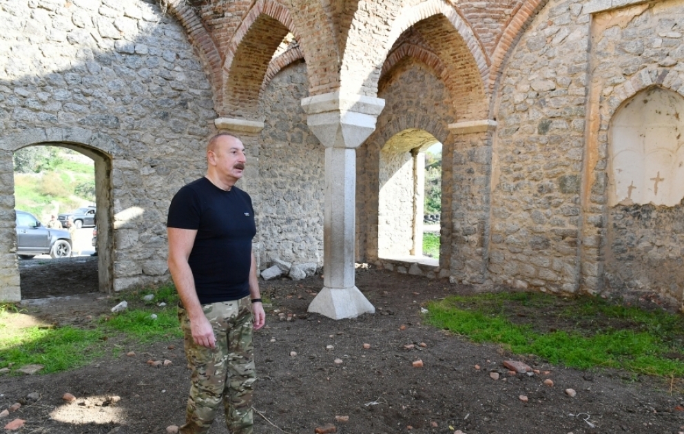 President of Azerbaijan Ilham Aliyev visited village of Malibeyli in Shusha district
