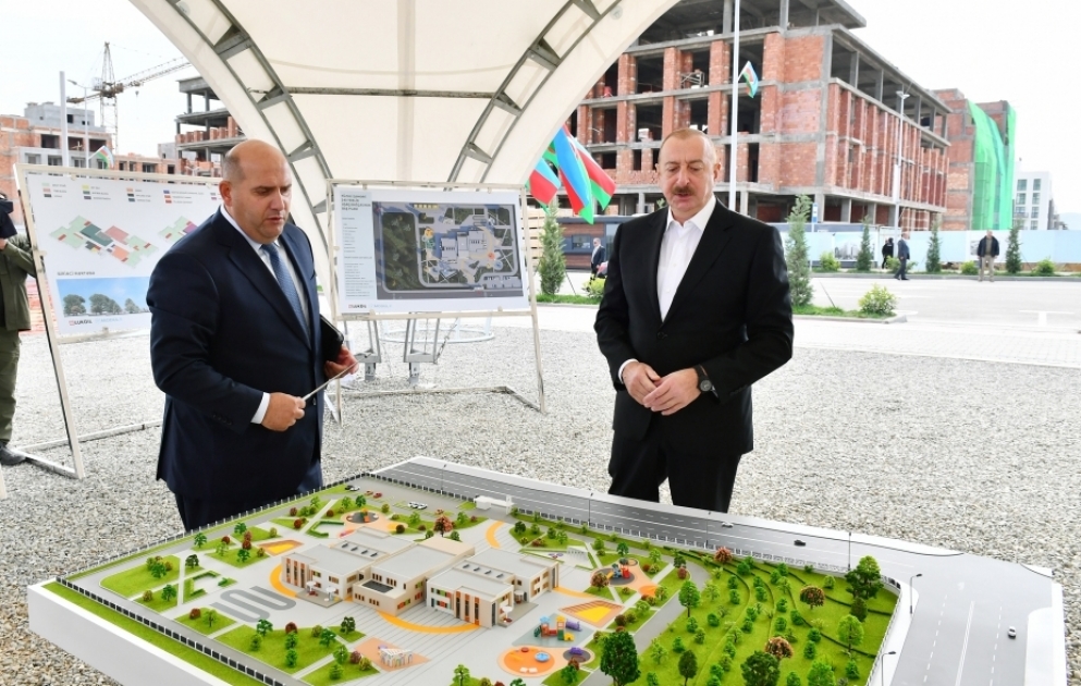Füzuli şəhərində 240 yerlik uşaq bağçasının təməli qoyulub