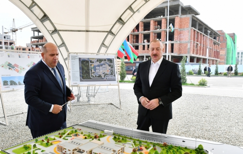 In der Stadt Füsuli Grundstein für Kindergarten mit 240 Plätzen gelegt