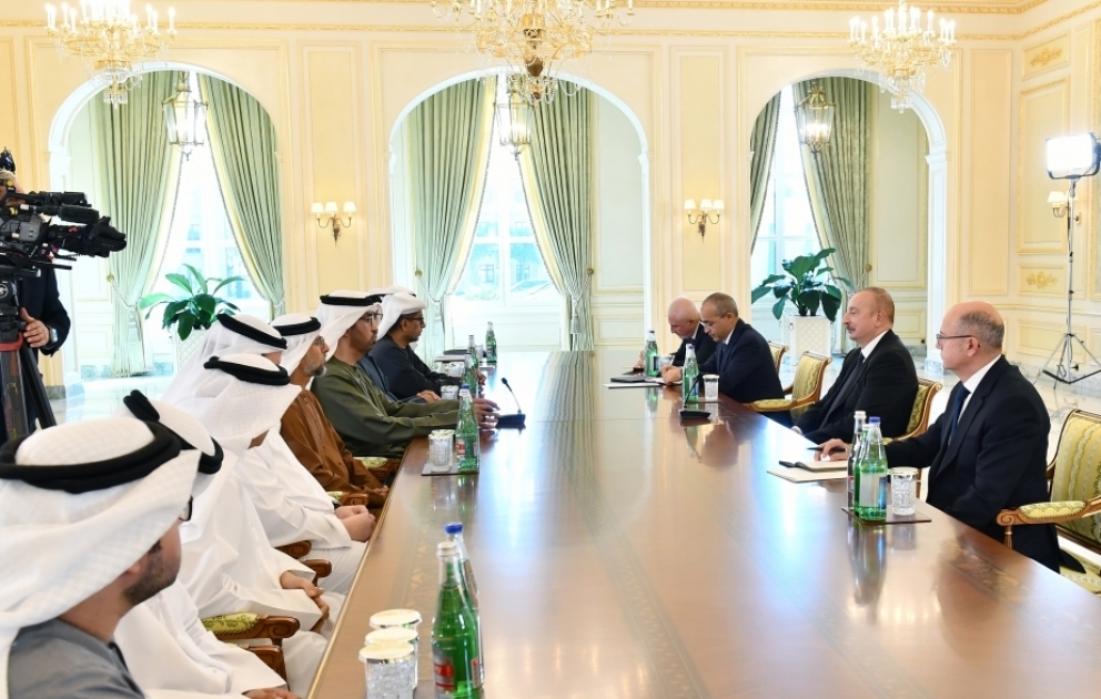 President Ilham Aliyev received delegation of the United Arab Emirates led by Minister of Industry and Advanced Technology
