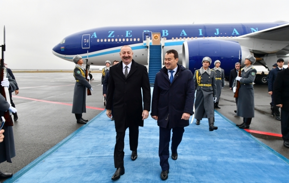 Prezident İlham Əliyev Qazaxıstanda səfərdədir
