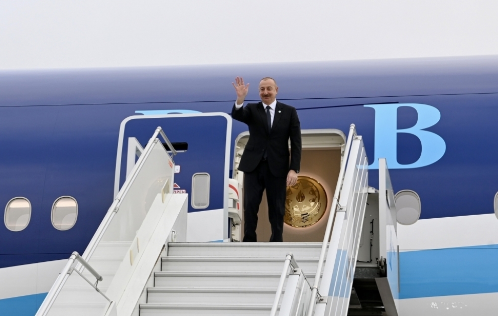 Präsident Ilham Aliyev beendet seinen Besuch in Kasachstan
