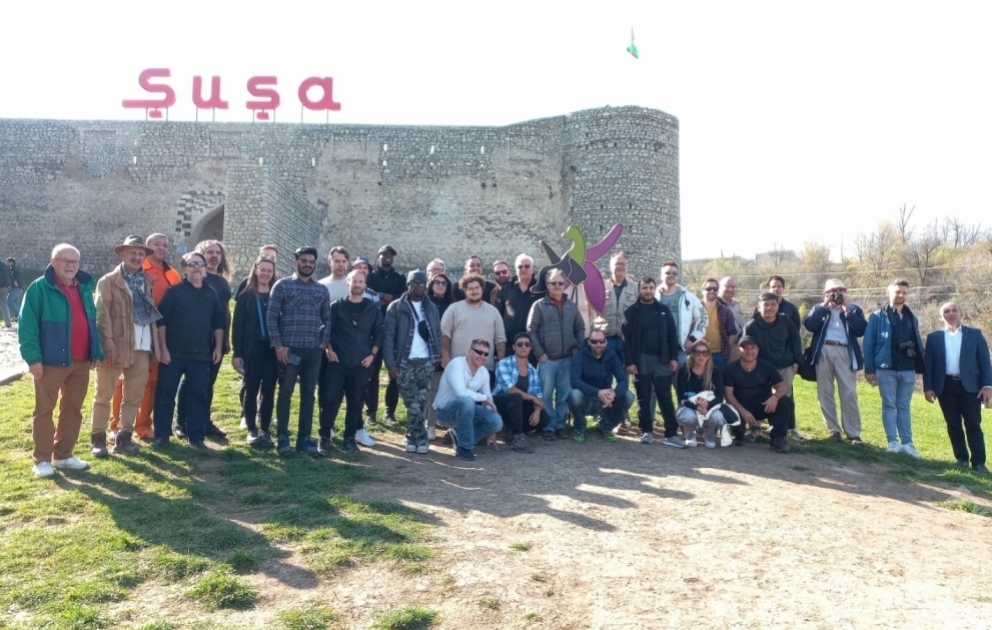 International travelers visit historic landmarks of Shusha
